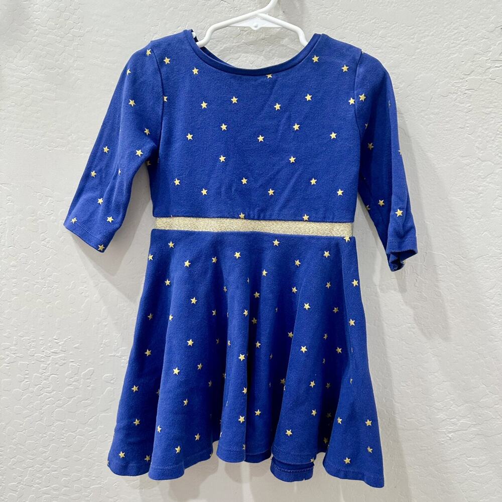 Mini Boden Blue & Gold Stars Dress